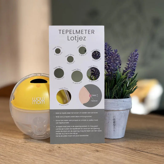 Wowmom PRO Handsfree Borstkolf bij Lotjez in Balen  samen met een tepelmeter