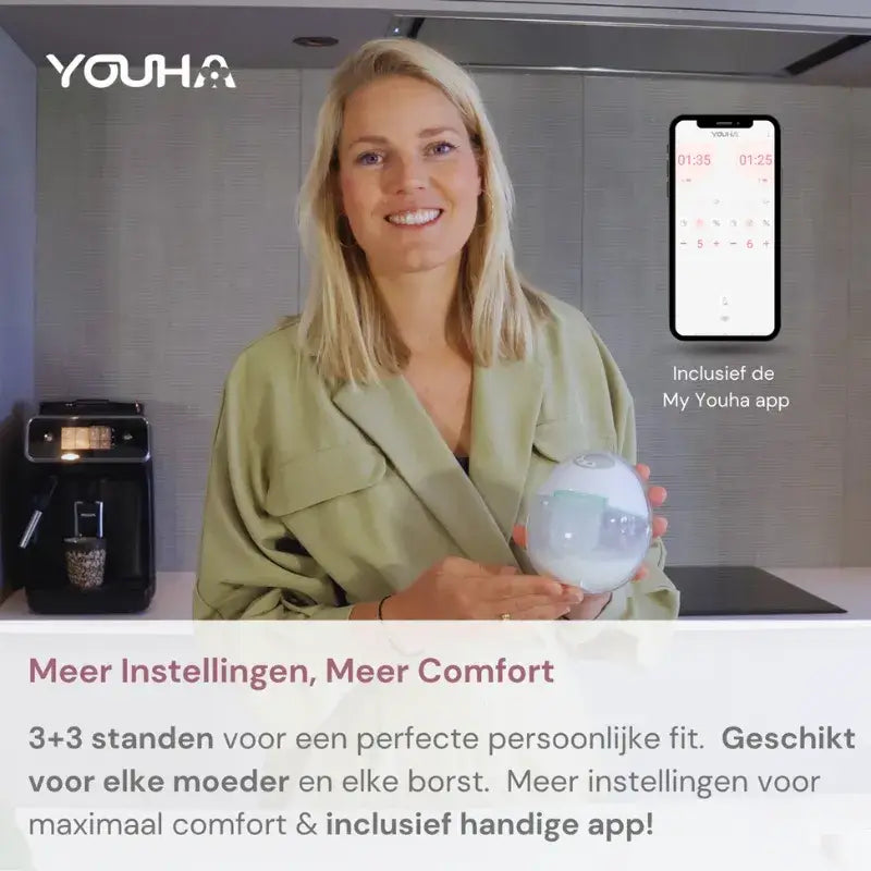 Youha Evera Dubbelzijdige Borstkolf – Handsfree & Draadloos